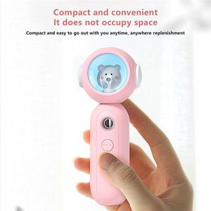 USB Nano Mist Facial Steamer Gullig Bear Portable Facial Sprayer Body Nebulizer Spray Steamer Travel Fuktgivande Skönhet Hudvård Verktyg