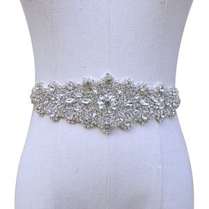 Fascia da sposa da sposa in cristallo con perline fatte a mano Nuove 2019 Cinture da sposa in raso di lusso Cinture da sposa di vendita calda