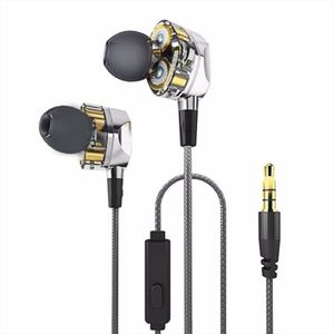 Freeshipping In-Ear-HiFi-Kopfhörer Dual Dynamic Driver 4D Stereo Surround Noise Cancelling Professionelle HIFI-Ohrhörer mit Mikrofon