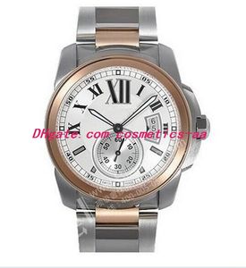 Relógios de luxo Mecânico Automático 42mm Gents Prata Pulseira De Aço Inoxidável Mens Relógios Desportivos Auto-vento Relógio De Pulso