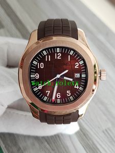 Luxury New Aquanaut 5167R-001 5167R Brun Dial Asian 2813 Automatic Mens Watch Rose Gold Case Brun Rummi Rem Gents Sport Watch276q