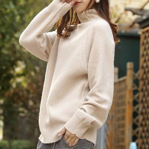 Мода-кашемировый свитер женское 2018 осень зима сплошные вязаные женщины свитер шерсти пуловер толстый трико Джерси джемпер тянуть топы Femme