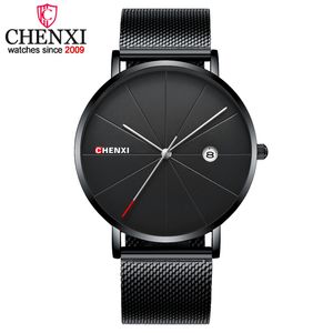Chenxi Luxury Men Watches Ultra Thin Clock Quartz Sport armbandsur f￶r herrarna Watch Man Waterproof Fashion Casual Wristwatch