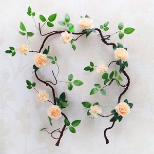 Artificial flowers foam peony vine foam peony rattan Withered Tree rattan New Style 1.8m Artifical Peony Flower Vine For Wedding Decoration