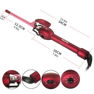 Wholesale wand hair curler rollers resale online - 9 mm Professional Hair Curler Men Super Fine Curling Irons Women Salon Ceramic Coating Wand Curlers Roller Beauty Styling Tools
