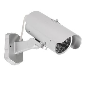 Emulational Dummy CCTV Outdoor Security Camera with 18 Red Flashing LED Light