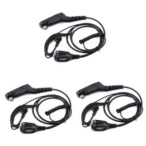 3pcs Earpiece Headset PTT MIC for Motorola XIRP8268 P8260 P8200 XPR6550 Black