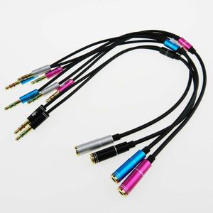 3.5mm fone de ouvido jack 1 macho para 2 fêmea cabo de adaptador de conector divisor de áudio