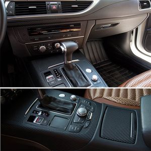 For Audi A7 2011-2018 Interior Central Control Panel Door Handle 3D 5D Carbon Fiber Stickers Decals Car styling Accessorie239M