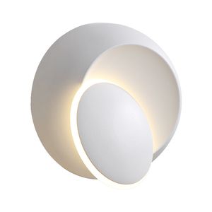 Vägglampor Svart Vit 90-260V Ljus Inomhus LED-lampa Sovrum 360 Vinkel Roterbar pläterad metall 5W Sconce Creative Bulb