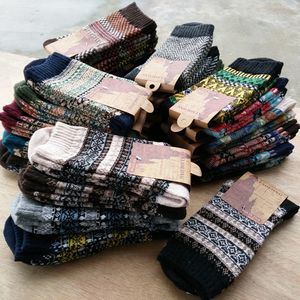 Men Women Kids Autumn and winter vintage rabbit wool socks for men high-grade comfortable national wind warm socks