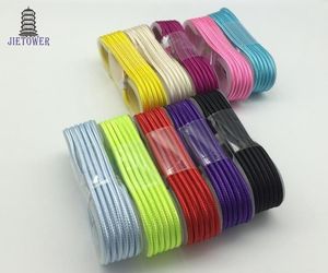 100 sztuk partia Kolorowe Type C Micro USB m Pack Nylon Lina Pleciona Ładowarka Ładowarka Kabel do Samsung Huawei Letv na Androida
