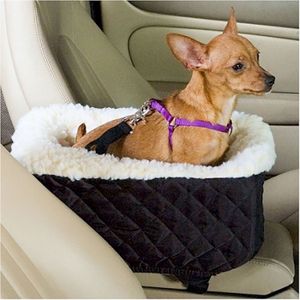 Universal Vehicle Armrest Box Pet Carrier Seat Nonslip Quilted Pet Car Carrier for Dog Bags for Small Dogs Outdoor Travel