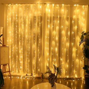 Hochzeit Dekoration Lichter LED Vorhang String Fairy Lampe 300 Glühbirne Weihnachten Weihnachten Hochzeit Hausgarten Party Dekoration