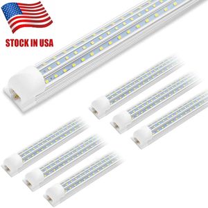 Stok yılında ABD LED Tüpler Işık 120W Entegre T8 LED Işık Tüpü 8 ayak Üçlü Satırlar 12000 Lümen AC100-305V 8ft