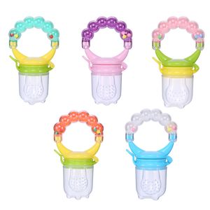 Baby Silicone Food Feeder - Encourage Self-Feeding with Fruits, Vegetables, and Safe Teething Rattle Toy - Ideal Baby Supplies