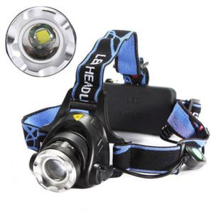 2000LM CREE XM L T6 LED Headlamp Zoomable Reflektor Wodoodporna Pochodnia Latarka Latarka Lampa Head Fishing Light