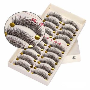 Fake Lashes 10 Pairs Natural Handmade Eyelashes Factory Taiwan Wholesale