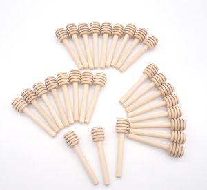 Wood Dinnerware 8CM Mini Wooden Honey stick Dippers honey stir rod dipper kitchen tool Party Supply