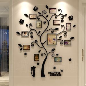 3D Tree Decal Sticker Akrylfoto för vägg klistermärke träd form dekoration klistermärken hem dekor vägg affisch hängande