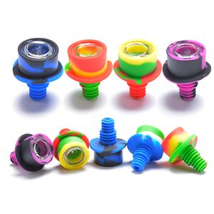 DHL Silicone Bowl with Dish smoke bowls 14mm & 18mm Male 2 in 1 Oil Dab Rigs Water Pipes