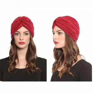 イスラム教徒のターバンのための女性の綿のターバンテムムハー化学帽子インドのヘッドスカーフのボンネットターバンキャップのキャップFemme Musulmanイスラムターバントの帽子