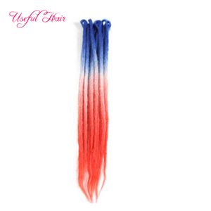 Ponytail hårförlängningar Jumbo Braid Hair Ombre Crochet Braiding Syntetic Hair Extensions Yaki Braiding Blond Red Pink Dreadlocs