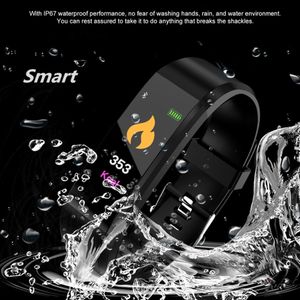 115 Plus Bluetooth Smart Watch Heart Rate Fitness Tracker Blood Pressure Wristwatch Waterproof Sports Smart Bracelet For Android iPhone