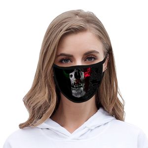 Yeni tasarımcı yüz maskesi kafatası kişilik Parti Yeniden kullanılabilir Toz Windproof Pamuk Maskesi Isınma Yetişkin Eğlence Fantezi Elbise yüz Ağız Maskeleri maskesi d