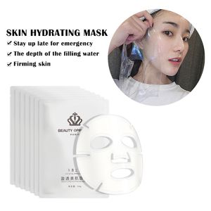1 SCATOLA Maschera di gelatina trasparente Maschera per il viso all'essenza proteica al collagene Maschera per il viso idratante idratante per la cura della pelle