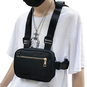 Kvinnor Oxford Chest Rig Bag för män Square Small Hip-hop Vest Harness Streetwear Väskor Kvinna Man Brestbag Midja Pack G108