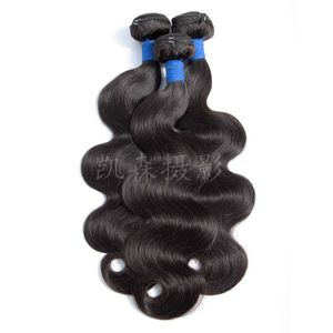 말레이시아 처녀 인간의 머리카락 3 번들 바디 웨이브 스트레이트 더블 Wefts 자연 색상 저렴한 3 개/몫 헤어 제품 10-30