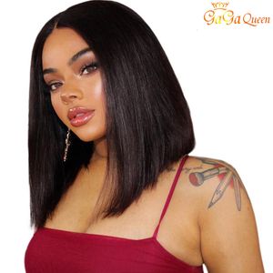 Peruvian Lace Front Human Hair 13x4 Bob Wigs Peruvian Remy Human Hair 150% Density Wigs