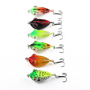 HENGJIA 90pcs forg lure Crankbaits 40mm rana esca dura pesca minnow esche isca artificiale 3d plastica attrezzatura da pesca 4CM 6G 8 # Giappone gancio