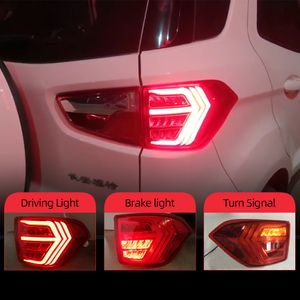 2PCS LED stop lambası için Ecosport 2013-2019 Tail Lights Sis lambası Arka Lambası DRL + Fren + Park + Sinyal Ampul Dekorasyon Lambası