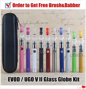 MOQ 1 個ガラスグローブ EVOD 軽くたたくオイルシャッターベープキット UGO V II パススルー気化器ペン