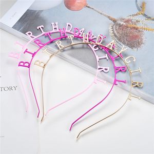 Grattis på födelsedagsfest HAT HÅR HOOP DECORATION Kids Girls Headwear Childrens Birthday Headband Party Supplies YQ01945