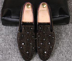 Flats casuais novos designer de glitter masculino Men moda sapatos de vestido de lantejoulas Sapatos de diamante masculino38-43N42 193 S 38-43N42 376 287 445 S