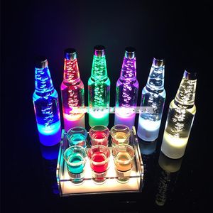 Ny mode uppladdningsbar LED Öl Vinflaska Lampor Glödande LED Nattlampor Bröllopsbordet Centerpieces Bar Disco Party Supplies