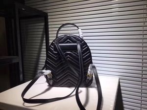 2023 HIG Qualidade Moda Marmont PU Mini Mulheres Mulheres Bolsa Crian￧a Backpack Backpack Famous Lady Travel Bag