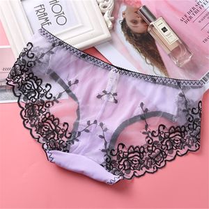 Sexy women panties Flower see through Briefs panty low rise lingeries woman underwear Boxer Shorts Clothes