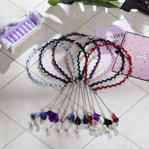fashion headbands trend simple fringed fake earrings hair hoop with bit hoops wholesale