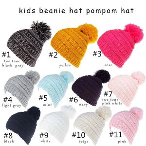 Gifts 2-8 Years Outdoor Hats Children Caps Kids Beanies Visor Cap Hats Girls Winter Warm Hat Woolen Knitted Casual Headgea