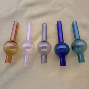 Tampa de carboidrato de bolha de vidro para quartzo banger pregos bongos bongs water tubos de água semi-transparente rota de cor sólida cúpula dabr plataformas de óleo térmico acessório