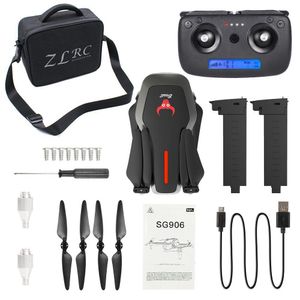 ZLRC SG906 Beast 4K Dual GPS 5G WiFi FPV Foldable RC Drone Optical Flow Positioning RTF Black - Two Batteries with Bag