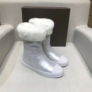 Hot Sale-Boots Skor Ankel Booties Linging Varm Vinter Dam Slip På Runway Mode Casual Booties Kvinna Flats Heels Skor Mujers