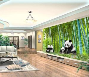 Tapeta Bambus Stereo 3D Skarb Narodowy Panda Salon Sypialnia Tło Wall Decoration Mural Tapeta