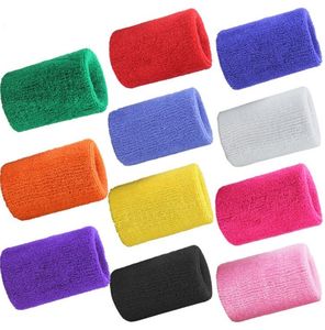 10cm cotton sweat wristband Towel Bracers basketball sports activities yoga exercise fitness sports sweatband gym wrist bands