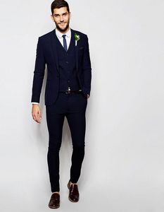 Wholesale three piece suit tuxedos tailcoat for sale - Group buy Hot Sell Slim Fits Groom Tuxedos Shawl Lapel Mens Coat Prom Blazers Business Suits Jacket Pants Vest Tie W