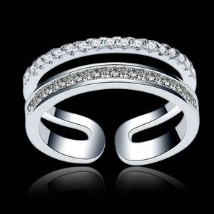 أعلى جودة خاتم الزواج لمحبي المرأة بسيط زركون روز لون الذهب الأزياء والمجوهرات SHIIPING مجانية